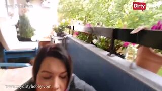 Lara Bergmann forró baletli oboázása bekúrva méretes faszal