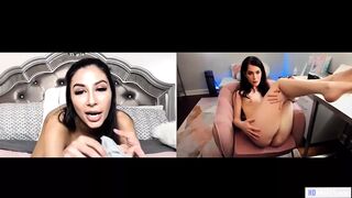 Evelyn Claire és Gianna Dior tinédzser lezbi web kamerás önnönélvezése